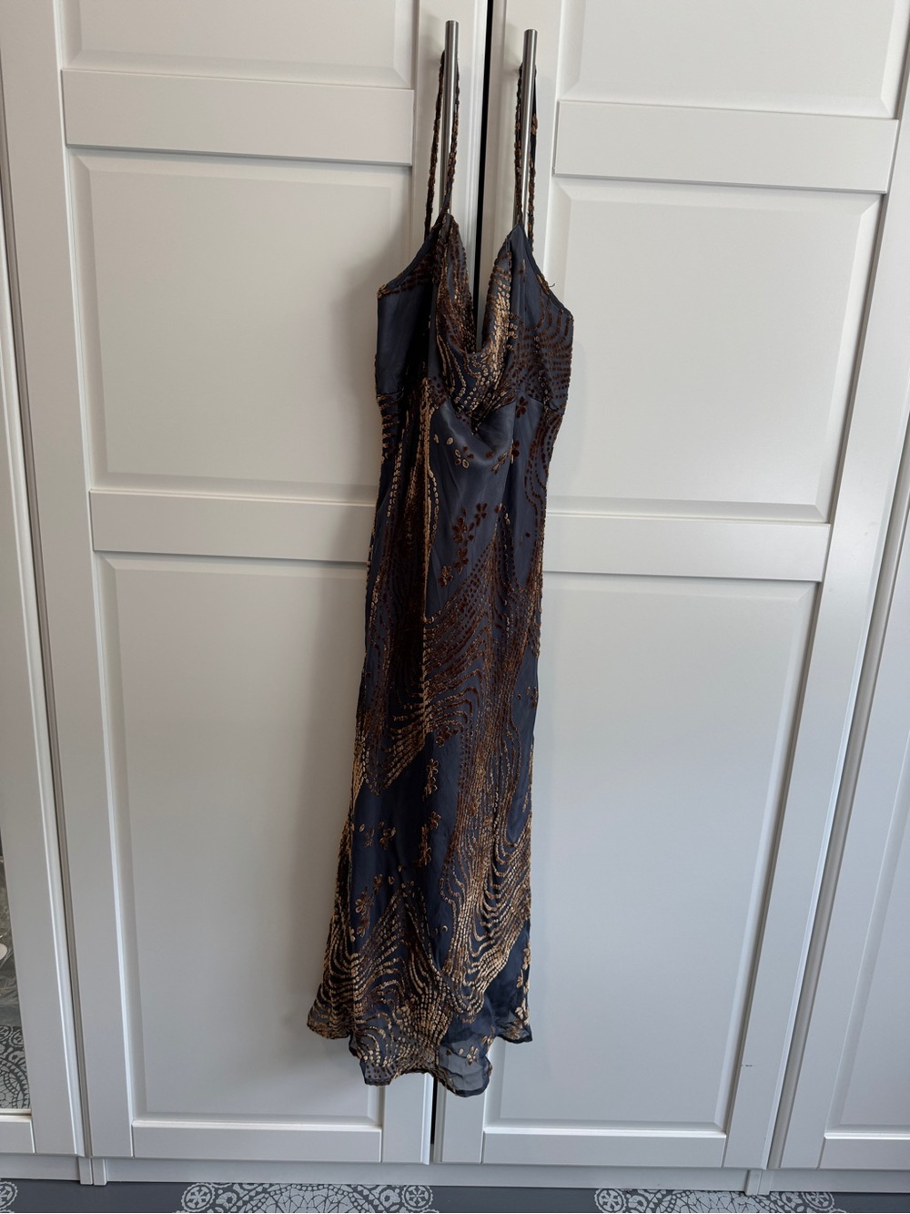 Vintage 90s ‘Events Australia’ Velvet Devoré Slip Dress - Picture 3 of 9